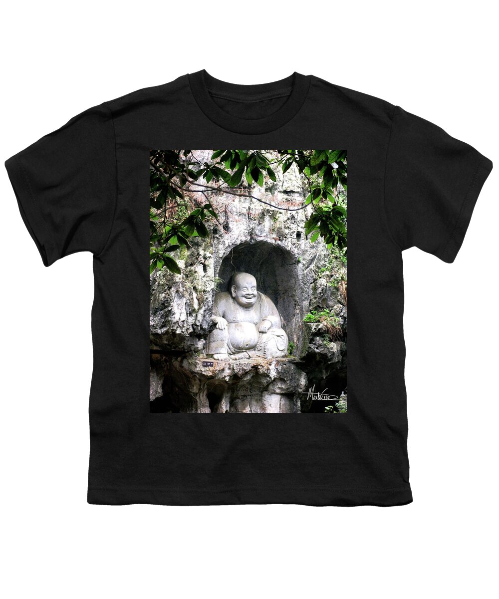 China Youth T-Shirt featuring the photograph Buddha Carving by Marti Green