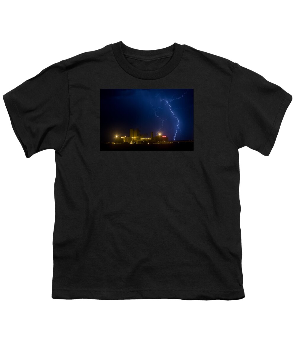 Lightning Youth T-Shirt featuring the photograph Budweiser Storm by James BO Insogna