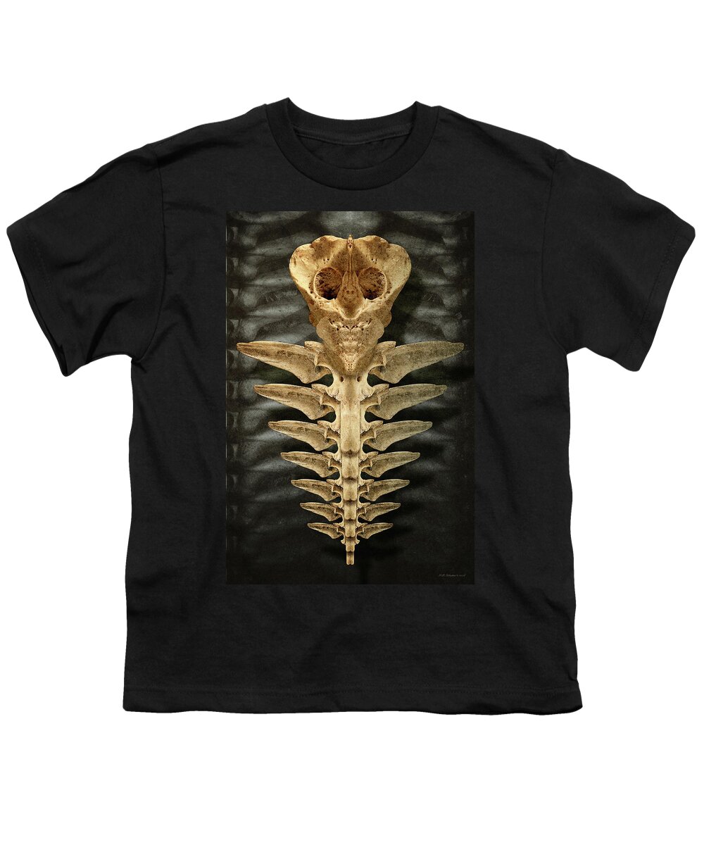 Caduceus Youth T-Shirt featuring the digital art Caduceus by WB Johnston