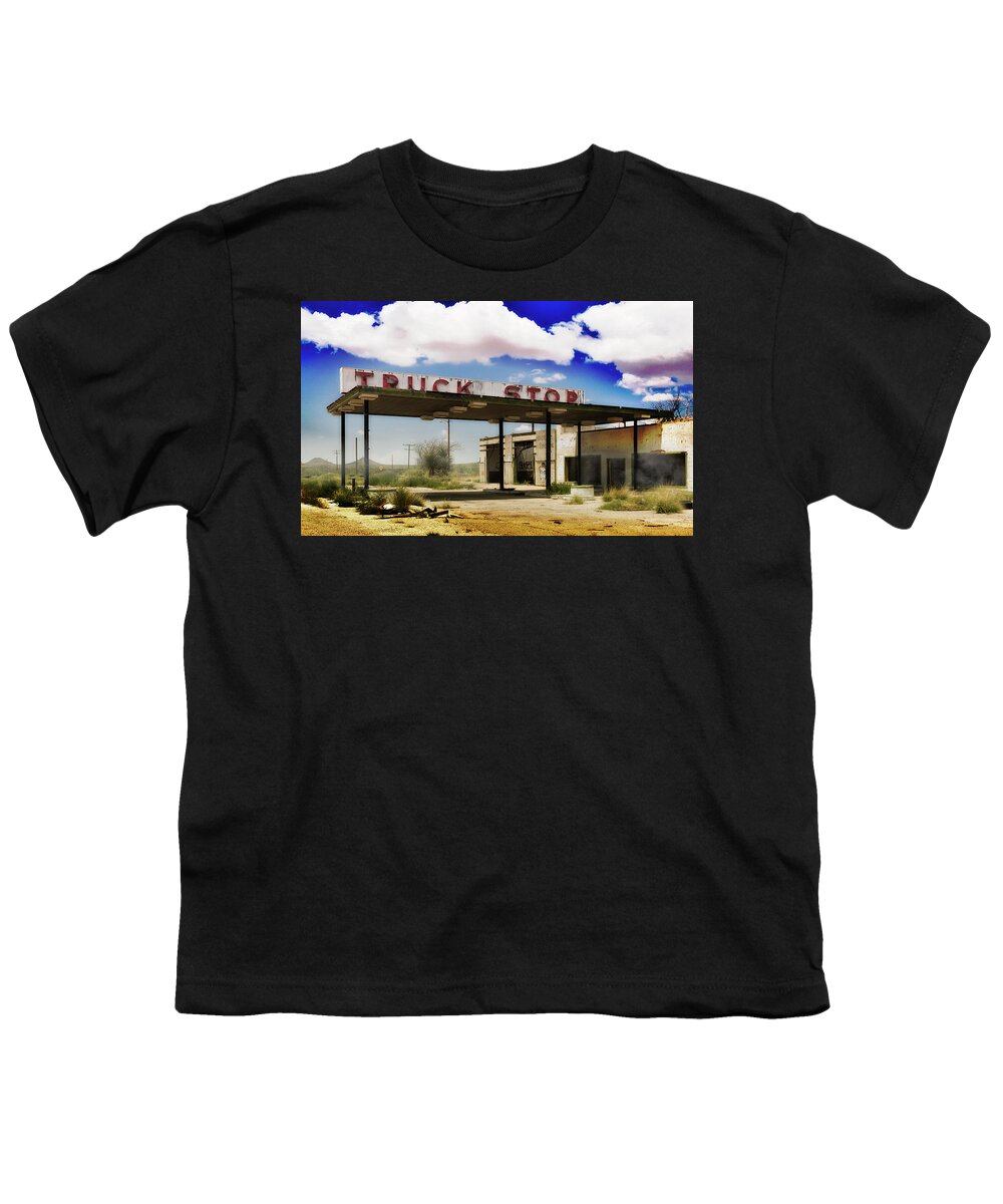 Truck Stop Youth T-Shirt featuring the photograph Can't Find My Way Home by Micah Offman