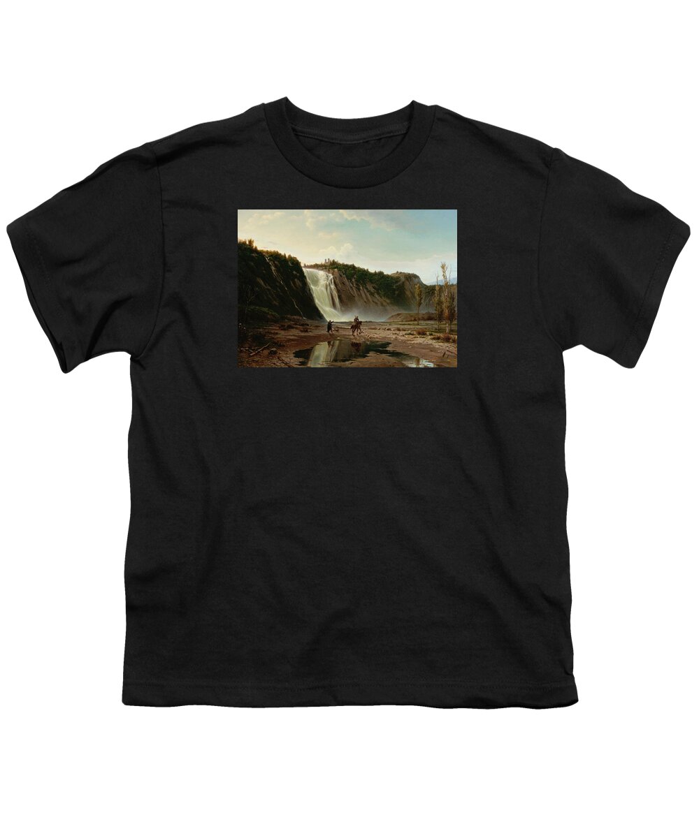 Guido Carmignani Youth T-Shirt featuring the painting Cascada del Montmorenci by Guido Carmignani