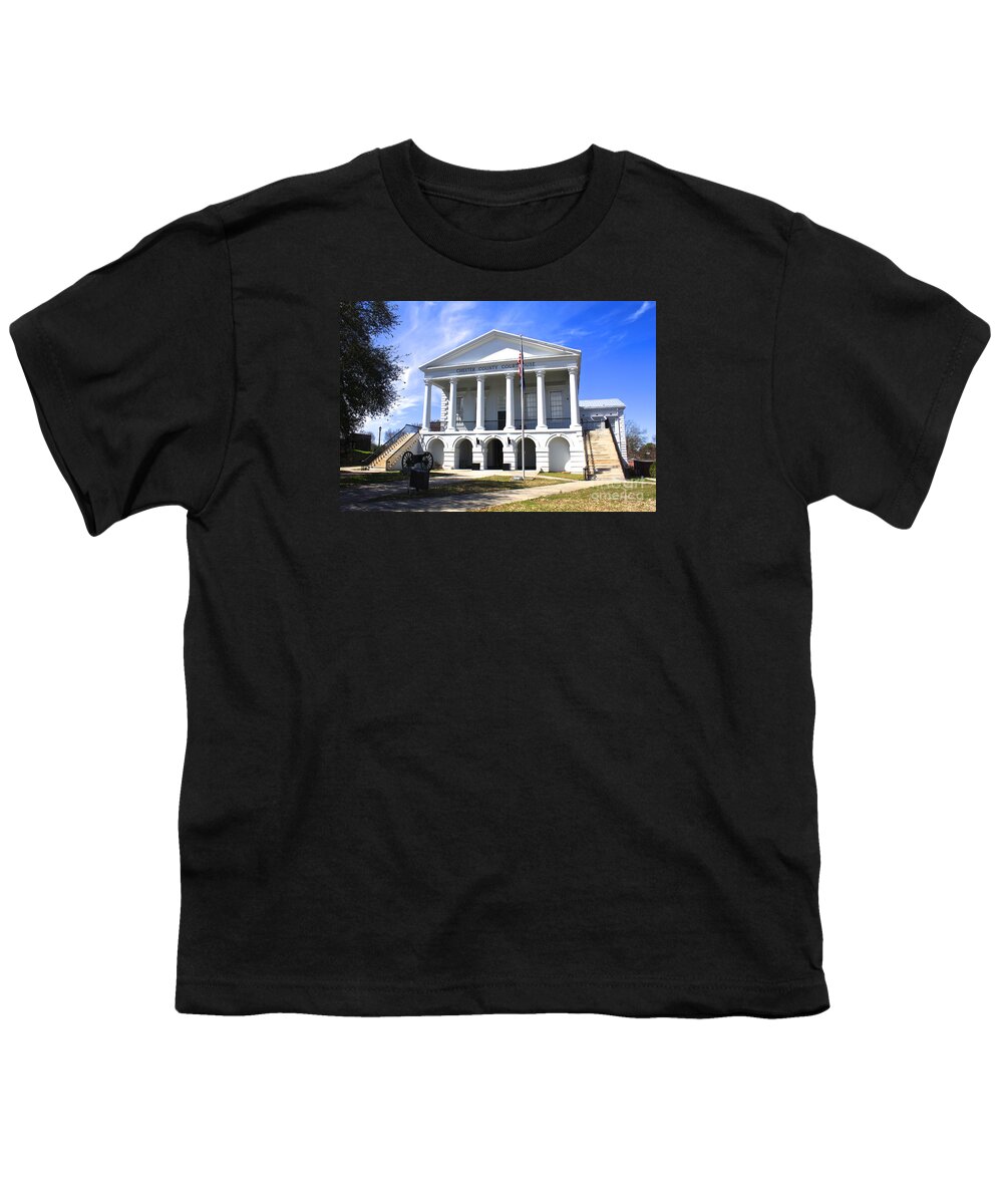 Chester South Carolina Youth T-Shirt featuring the photograph Chester South Carolina Court House Day 1 by Joseph C Hinson