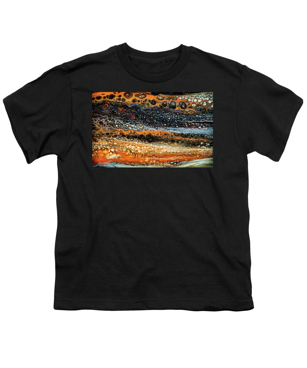 Contemporary Youth T-Shirt featuring the painting Chobezzo Abstract series 5 by Lilia S