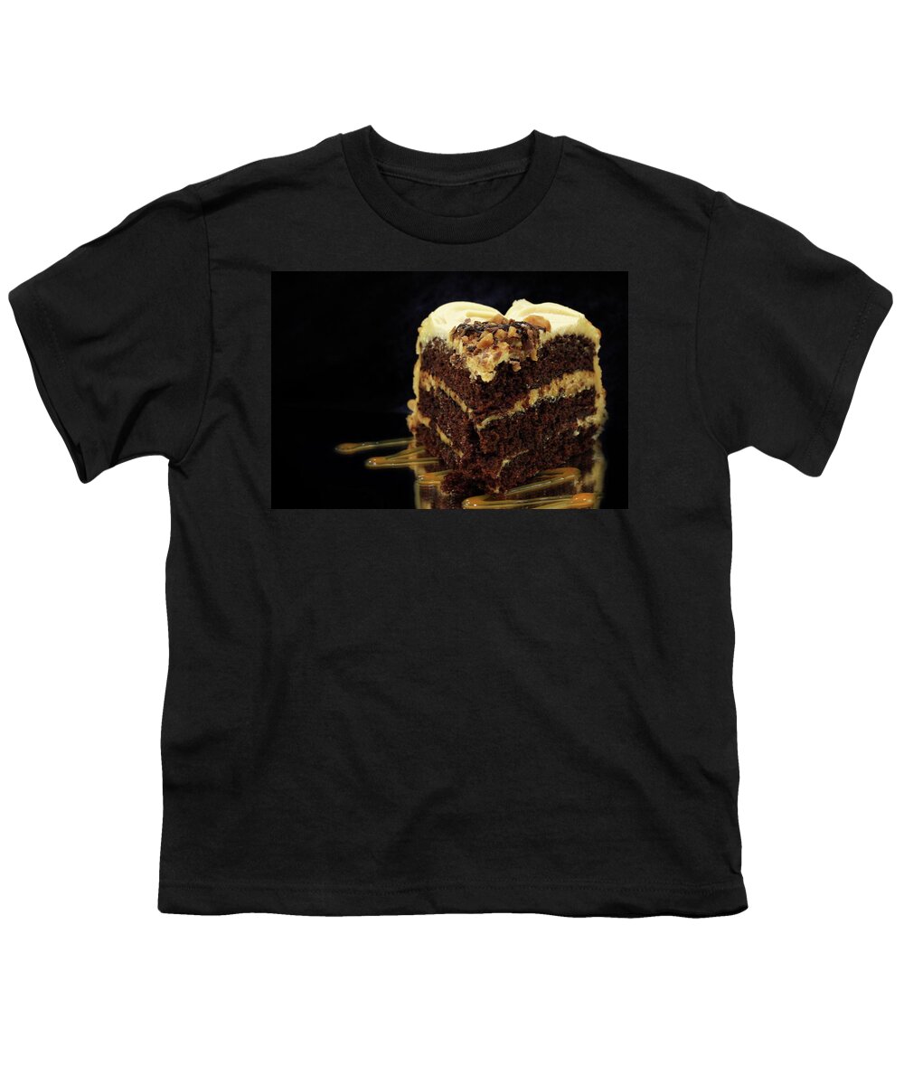 Chocolate Youth T-Shirt featuring the photograph Chocolate PB Cake by Lori Deiter