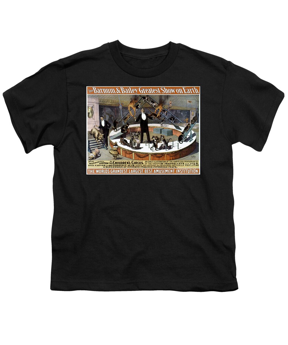 1890s Youth T-Shirt featuring the photograph CIRCUS POSTER, 1890s by Granger