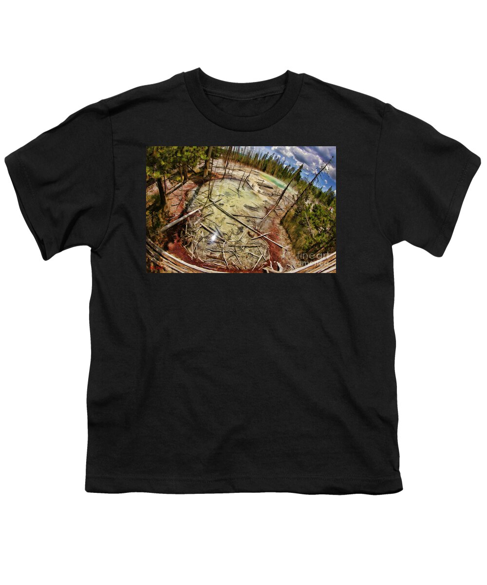 Cistern Spring Youth T-Shirt featuring the photograph Cistern Spring In Yellowstone by Blake Richards