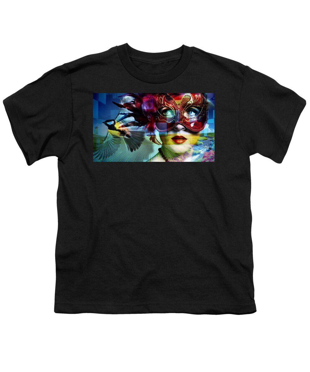 Fantasy Youth T-Shirt featuring the mixed media Clarity by Marvin Blaine