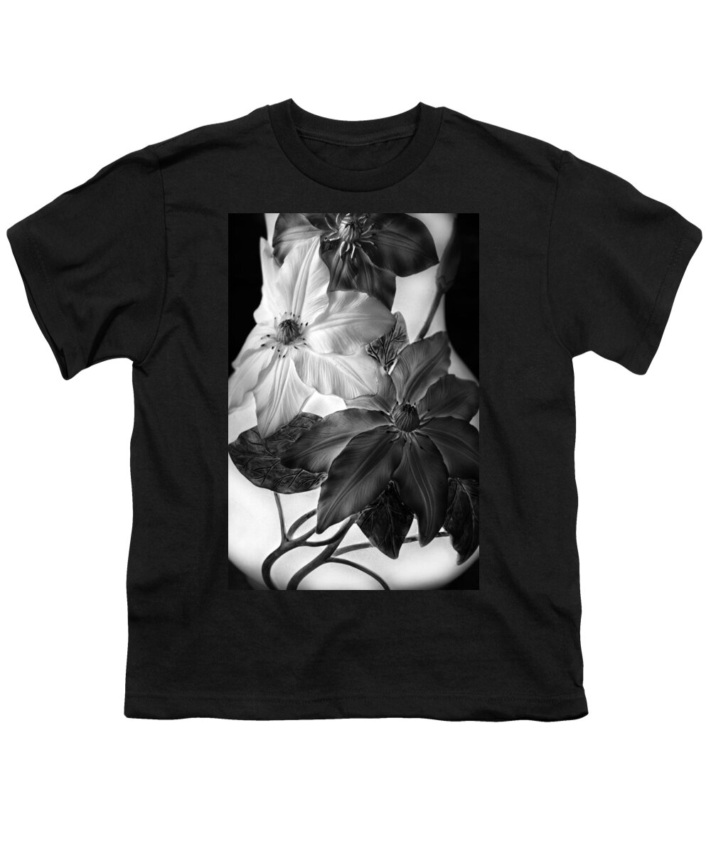 Flowers Youth T-Shirt featuring the photograph Clematis Overlay by Jessica Jenney