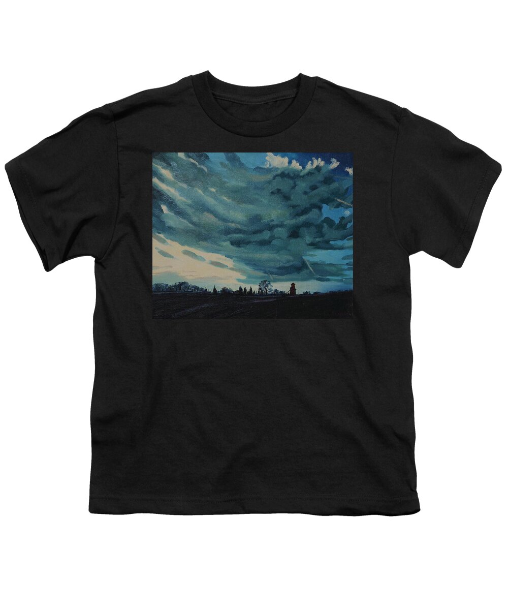 344 Youth T-Shirt featuring the painting Cumulative Evedence by Phil Chadwick