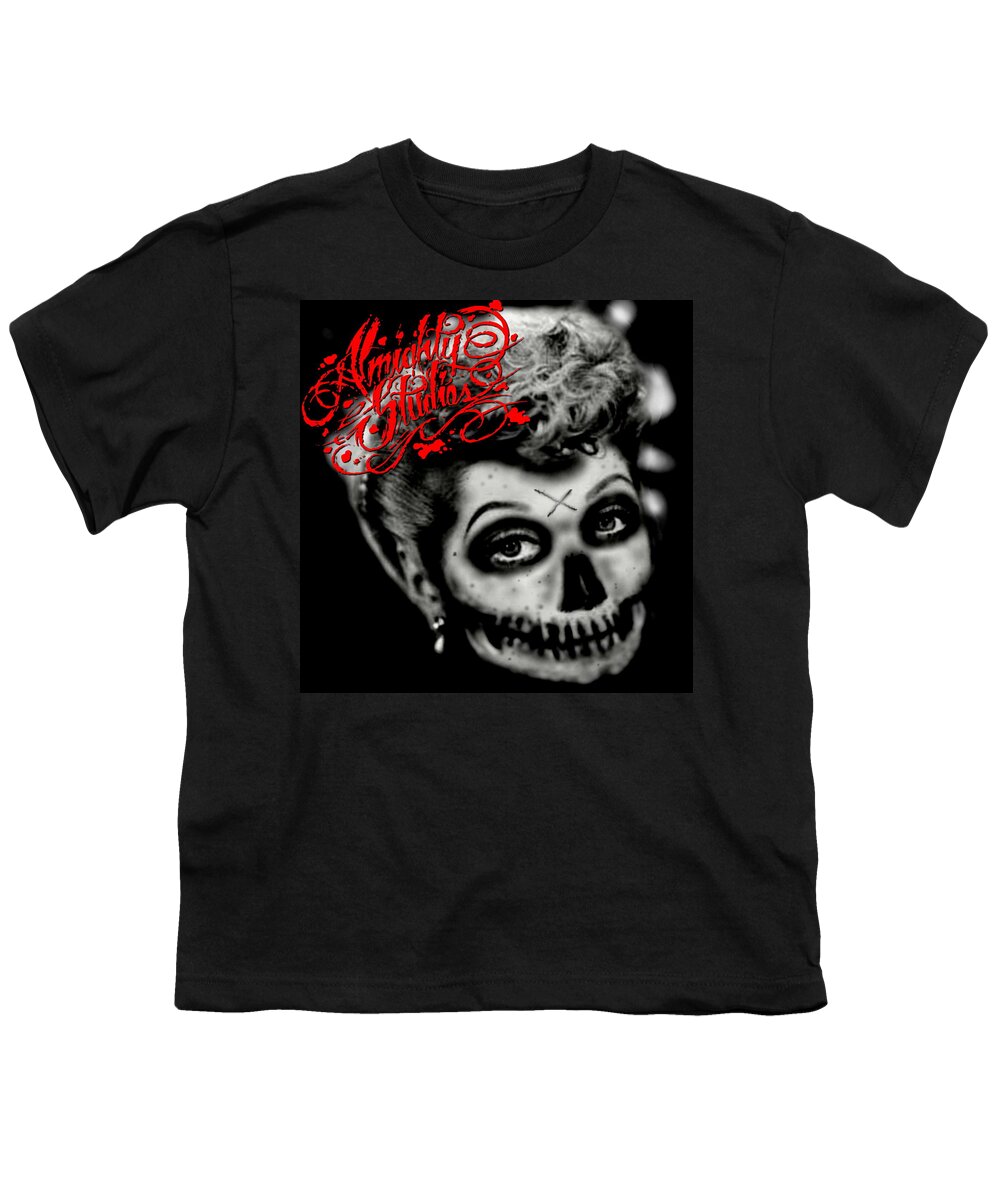 Almighty Studios Youth T-Shirt featuring the digital art Dead Lucy by Ryan Almighty
