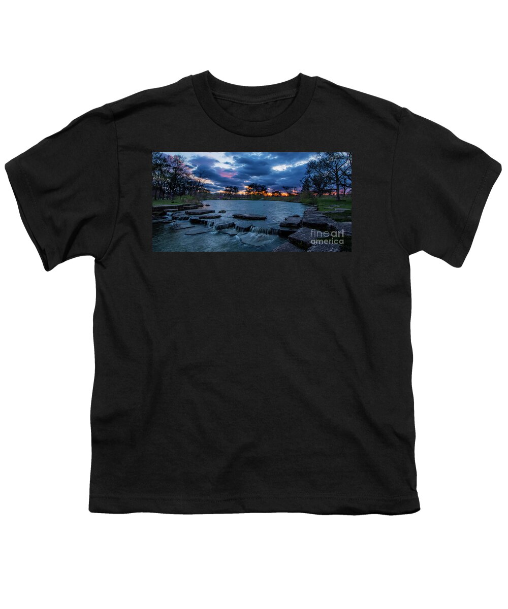 Forest Park Youth T-Shirt featuring the photograph Deer Lake Sunset, Forest Park by Garry McMichael