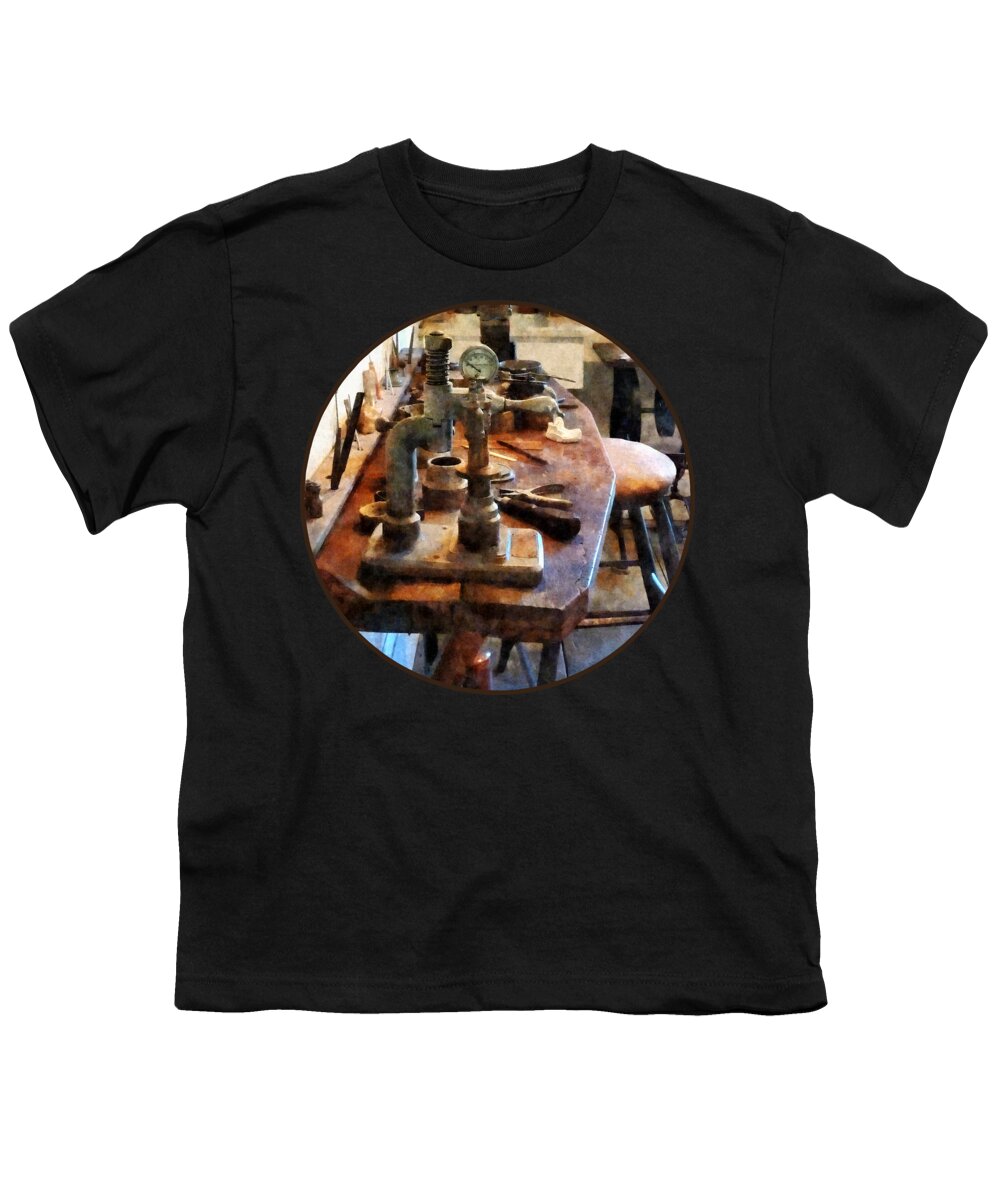 Dentist Youth T-Shirt featuring the photograph Dentist - Bench in Dental Lab by Susan Savad