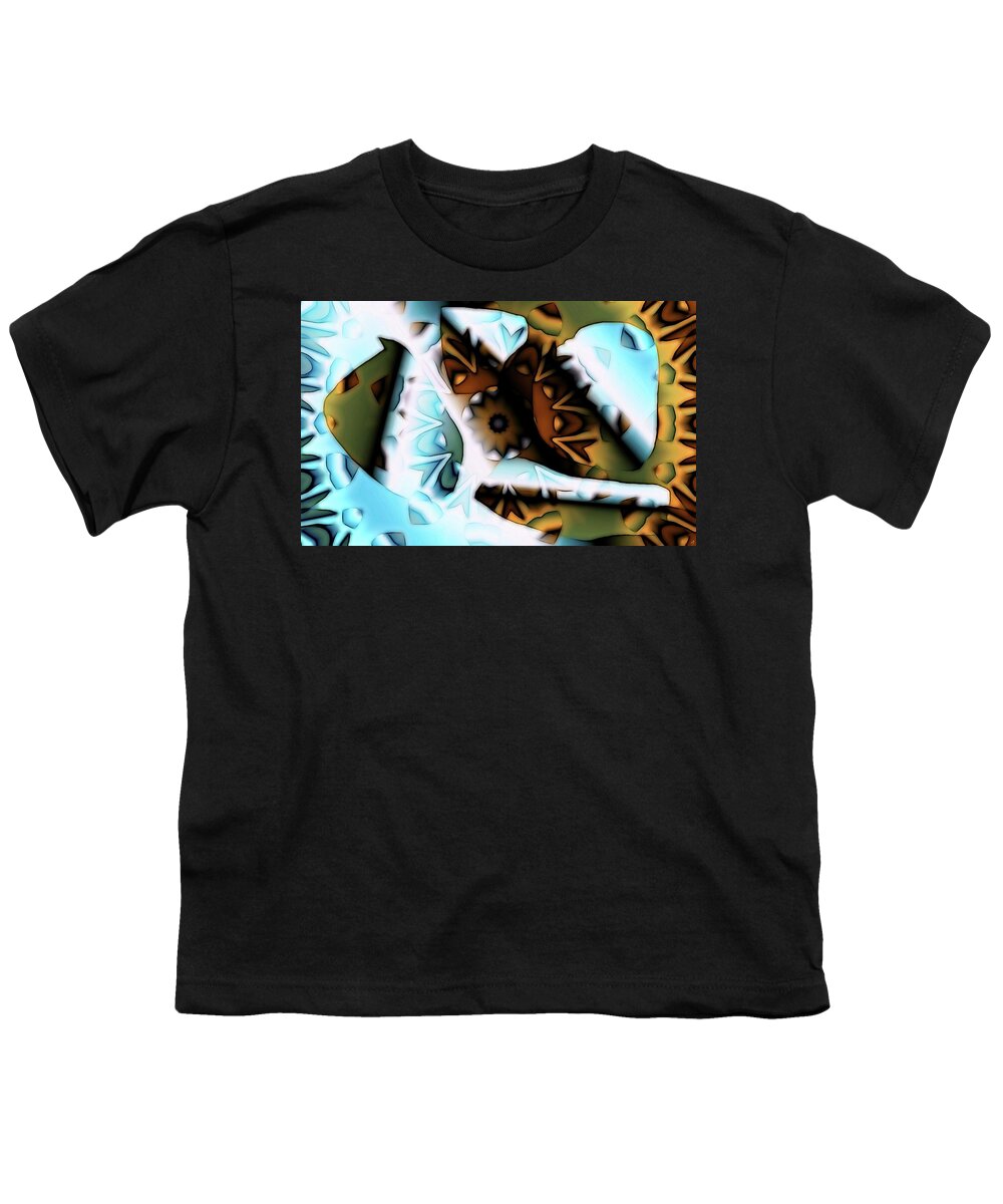 Abstract Youth T-Shirt featuring the digital art Discontinuous Permafrost by Ronald Bissett