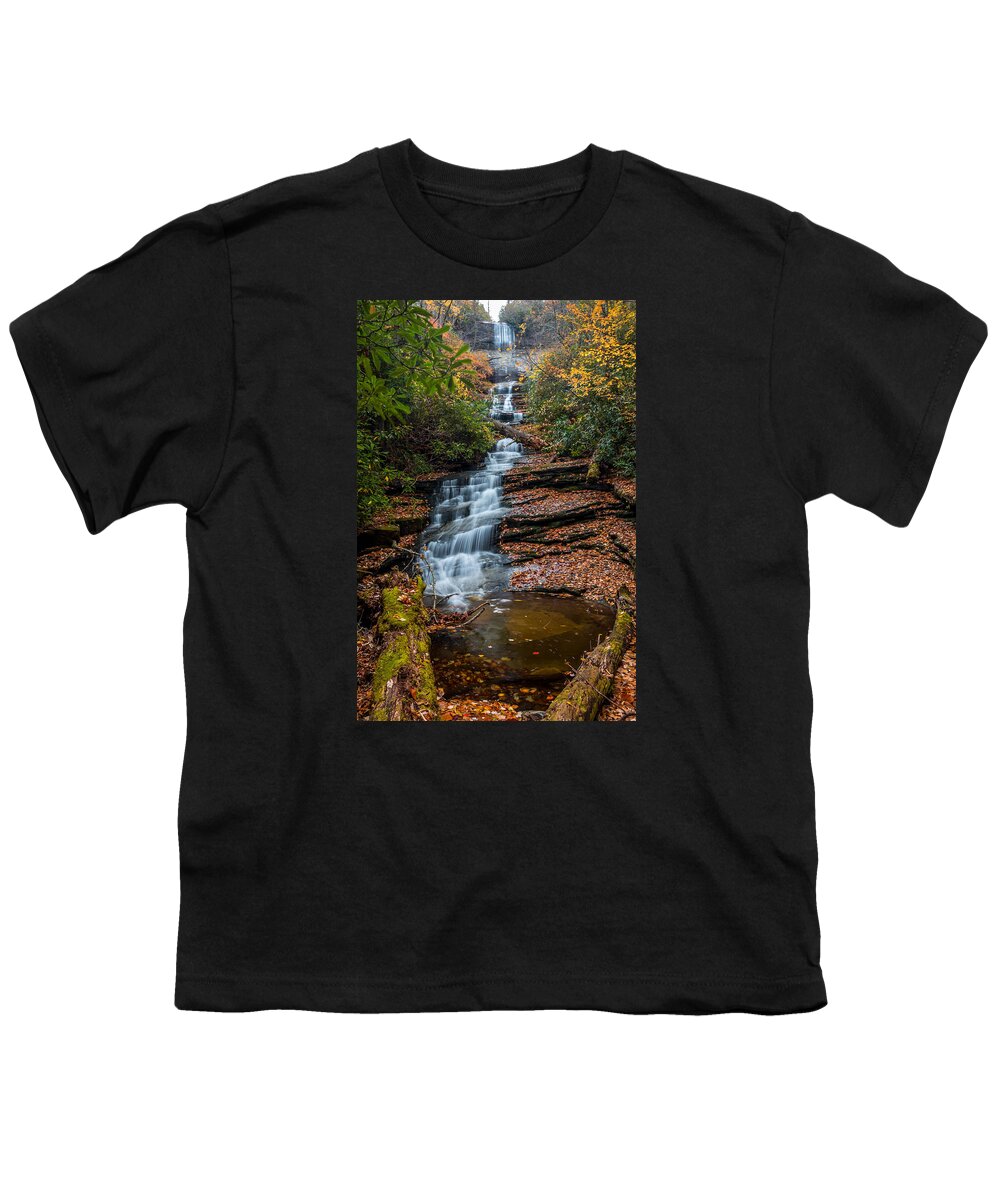 Dismal Falls Youth T-Shirt featuring the photograph Dismal Falls in Autumn by Chris Berrier