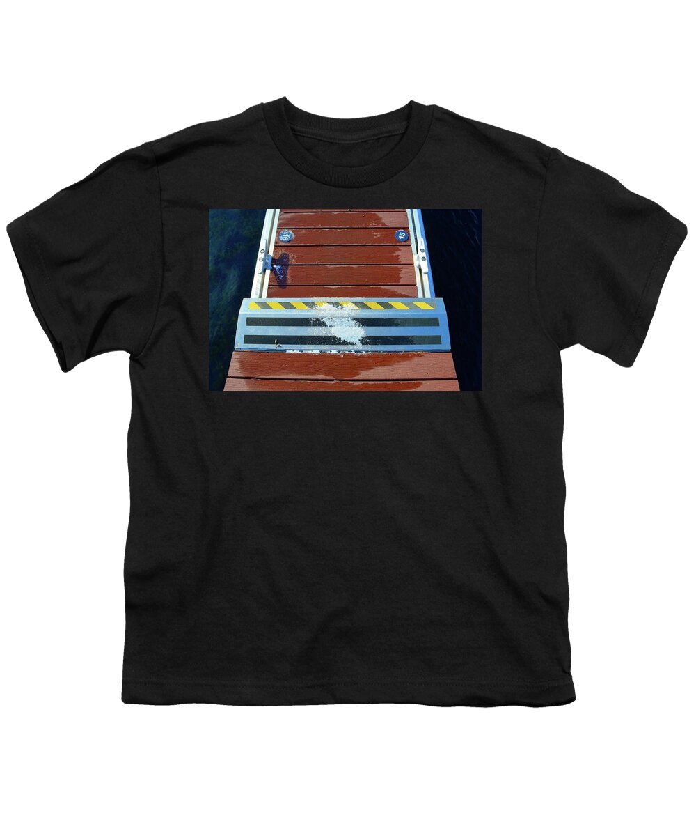 Abstract Youth T-Shirt featuring the digital art Dock by Lyle Crump