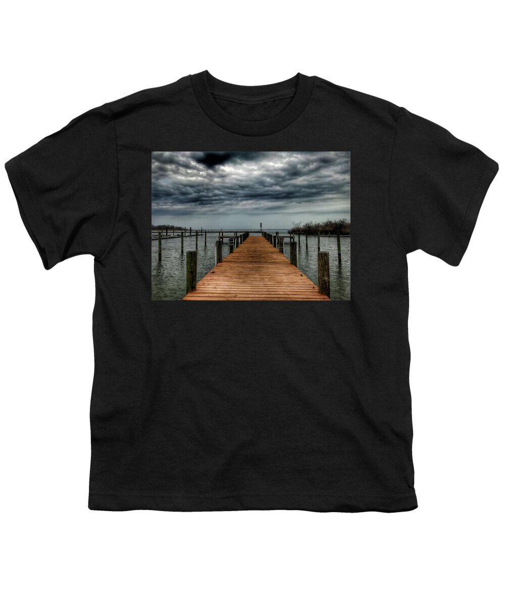 Dock Youth T-Shirt featuring the photograph Dock of the Bay by Chris Montcalmo