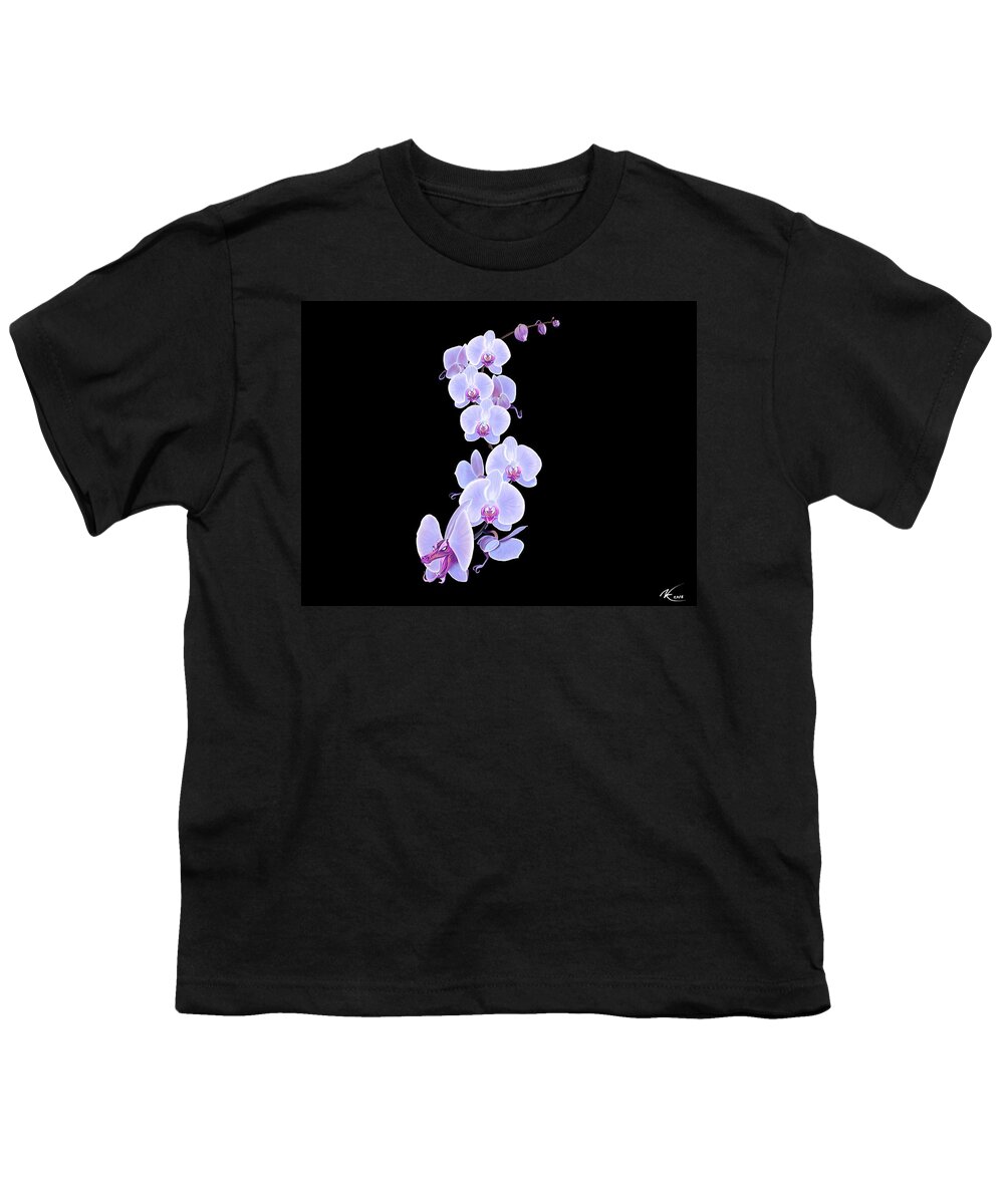 Flower Youth T-Shirt featuring the digital art Dragon Orchid by Norman Klein