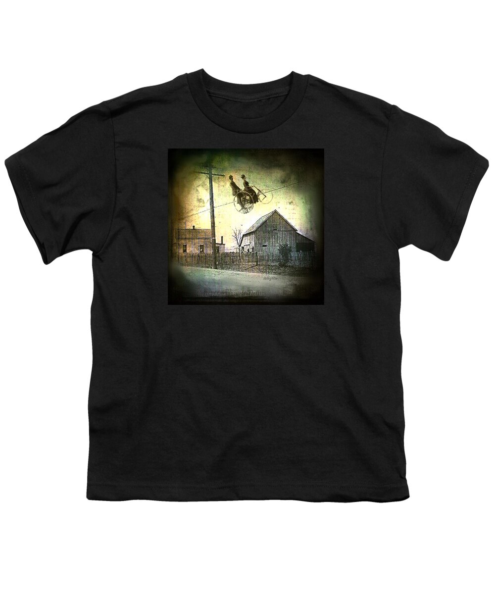 Bicycle Youth T-Shirt featuring the digital art Dynamite Barn by Delight Worthyn
