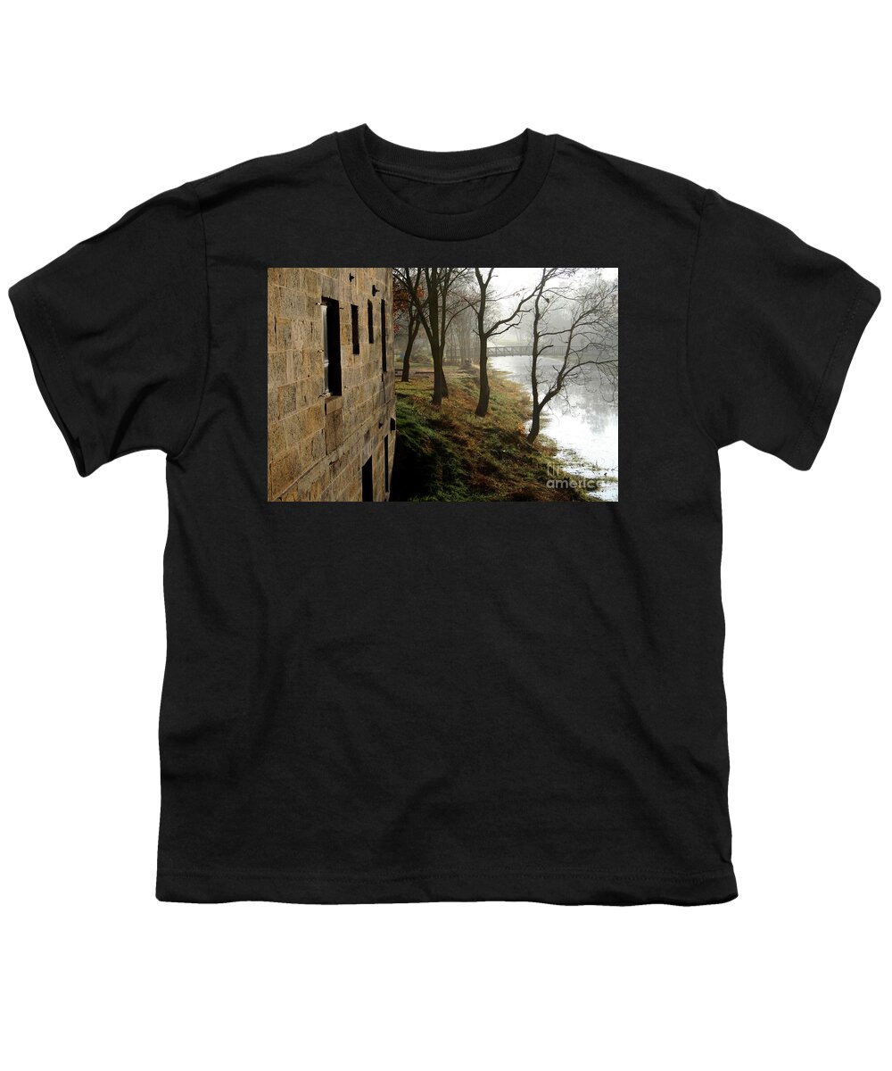  I & M Canal Youth T-Shirt featuring the photograph Early Morning Mist on The I M Canal by Paula Guttilla