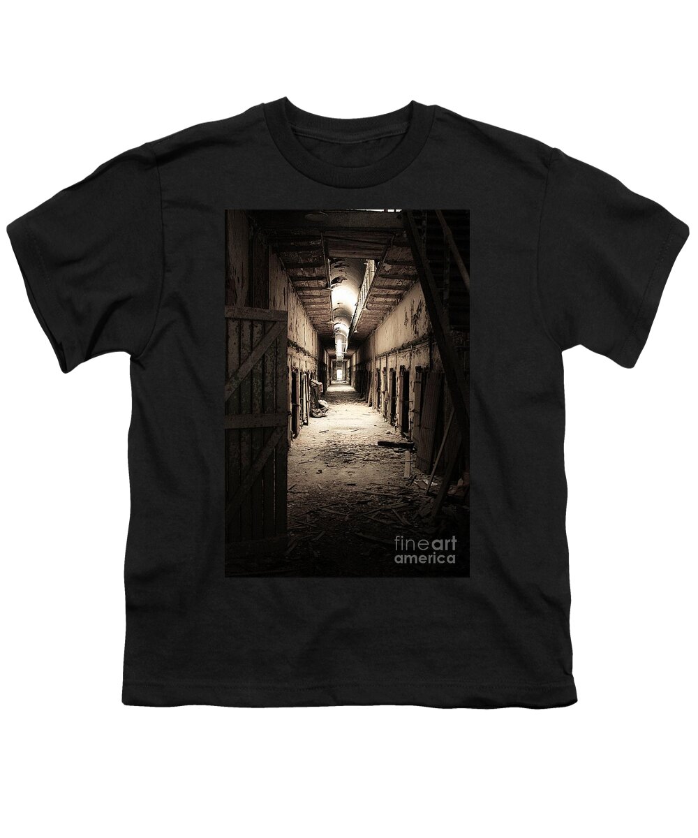 Marcia Lee Jones Youth T-Shirt featuring the photograph Eastern Penitentiary #2 by Marcia Lee Jones