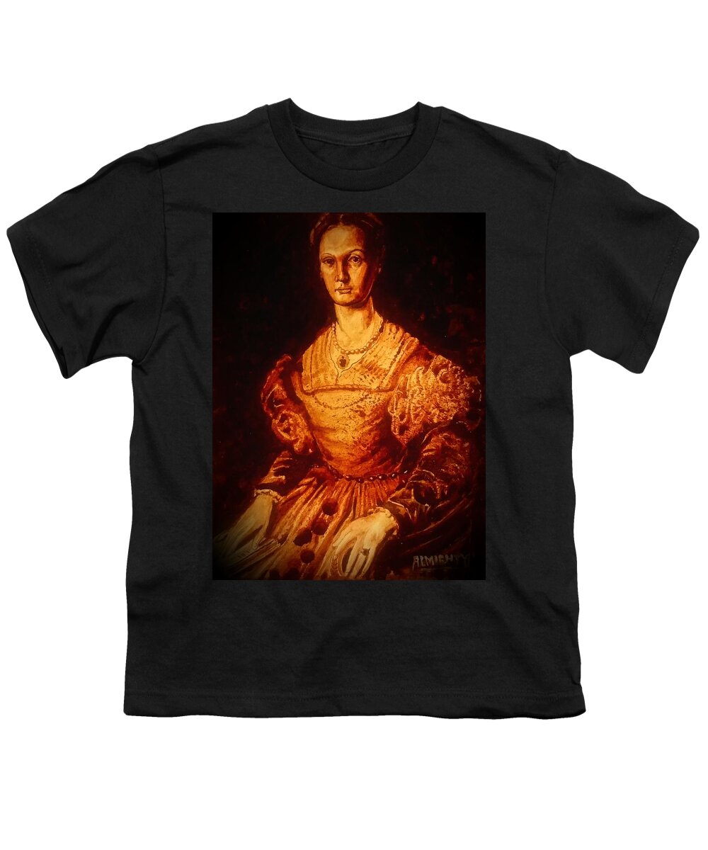 Ryan Almighty Youth T-Shirt featuring the painting Elizabeth Bathory - fresh blood by Ryan Almighty