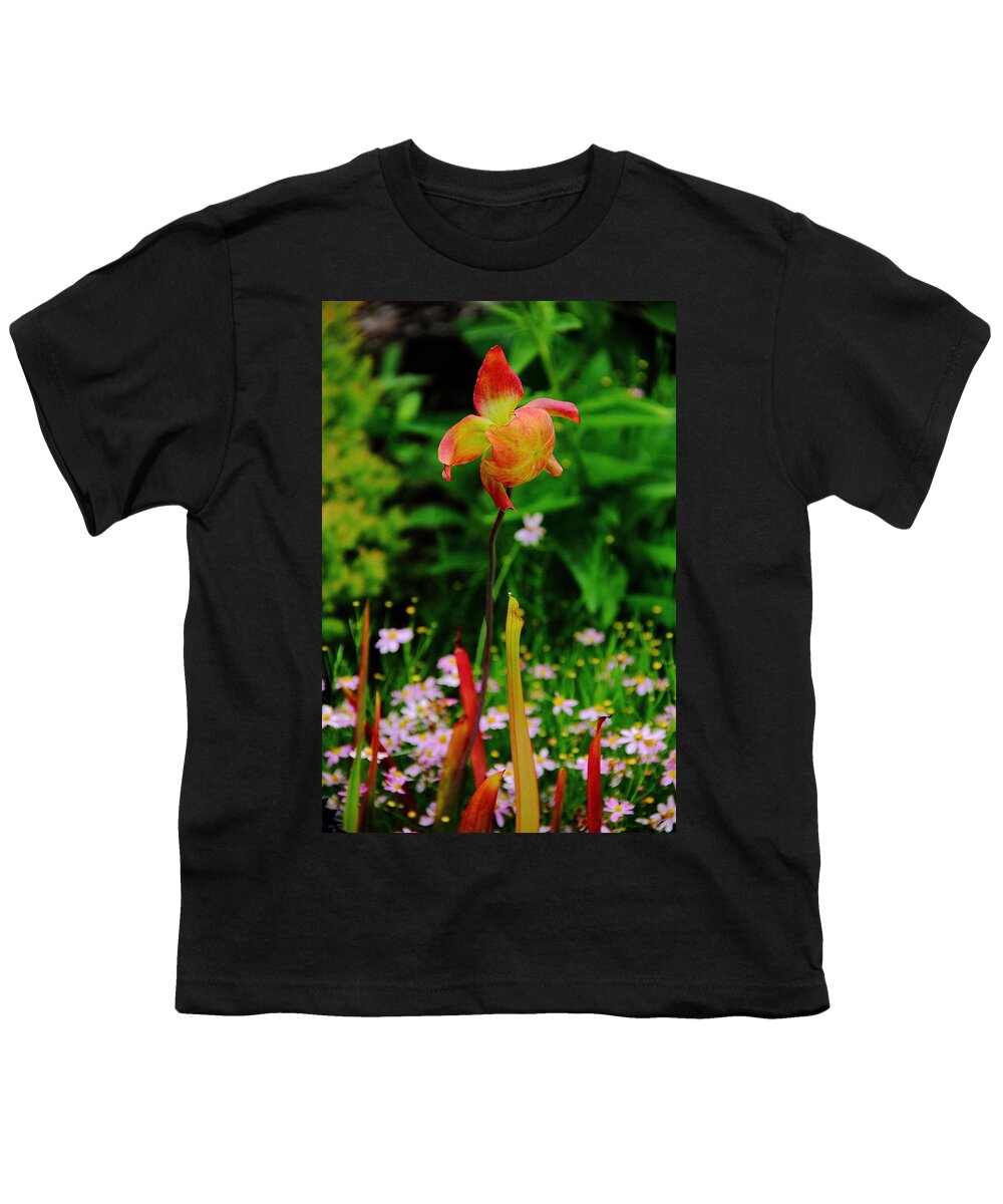 Flower Youth T-Shirt featuring the photograph Exotic Orchid by Allen Nice-Webb