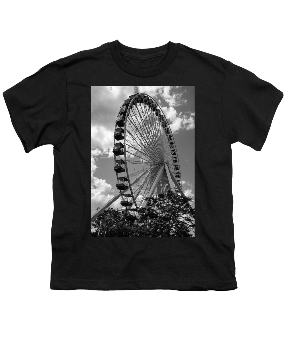 Chicago Youth T-Shirt featuring the photograph Ferris Wheel - Navy Pier by John Roach
