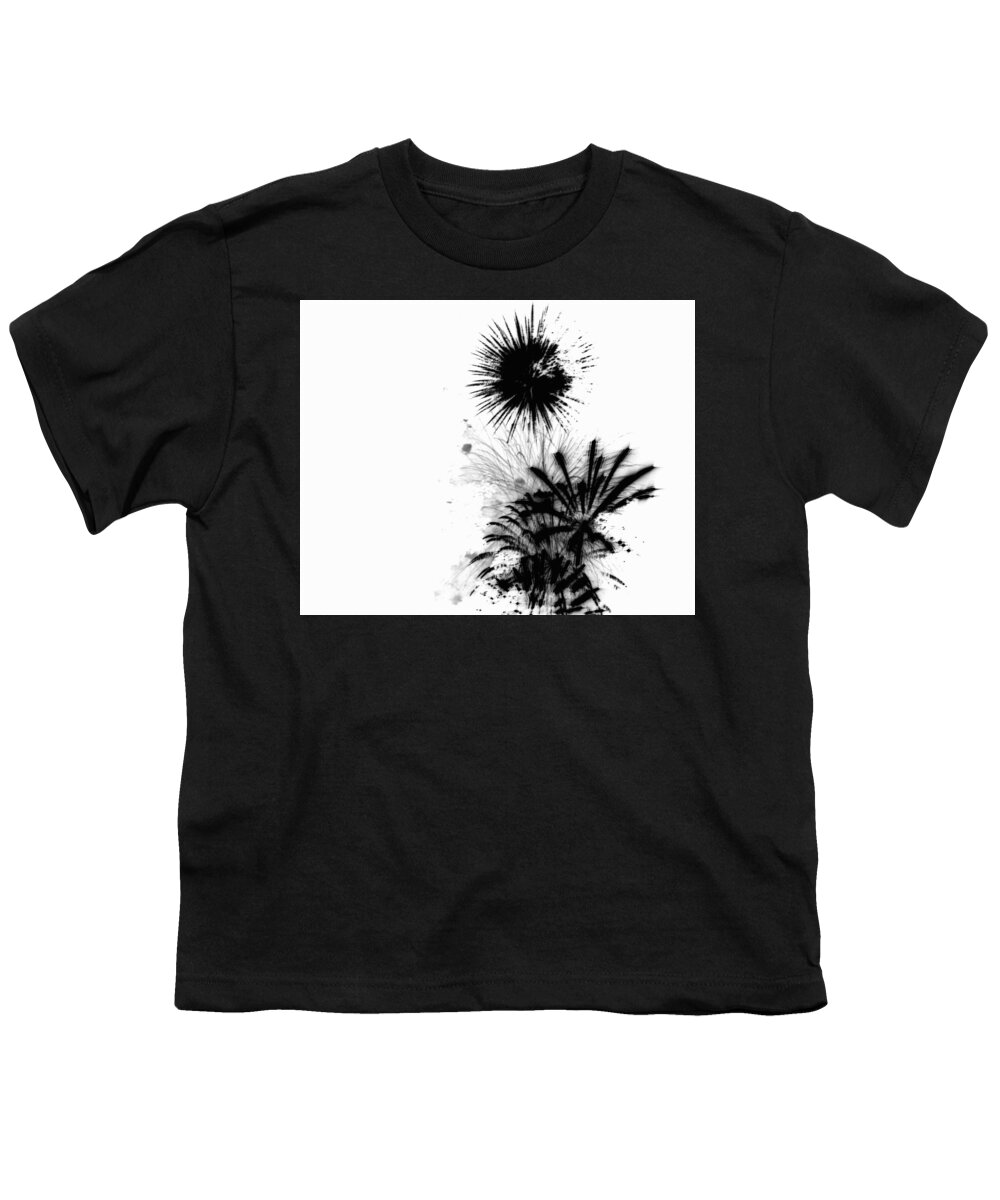 Line Youth T-Shirt featuring the drawing Firework Abstract 9 by Michelle Calkins