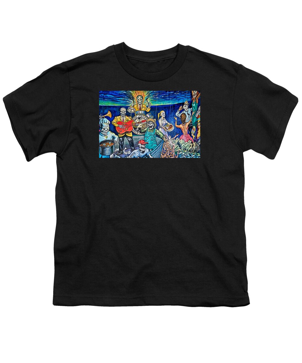 Corpus Christi Youth T-Shirt featuring the photograph Fish Fright by Ken Williams