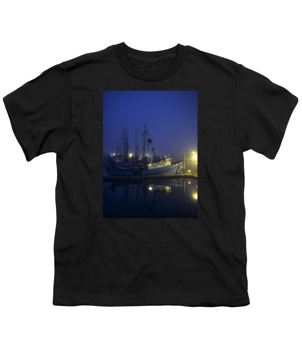 Boats Youth T-Shirt featuring the photograph Fishing Boats at Dawn by Robert Potts