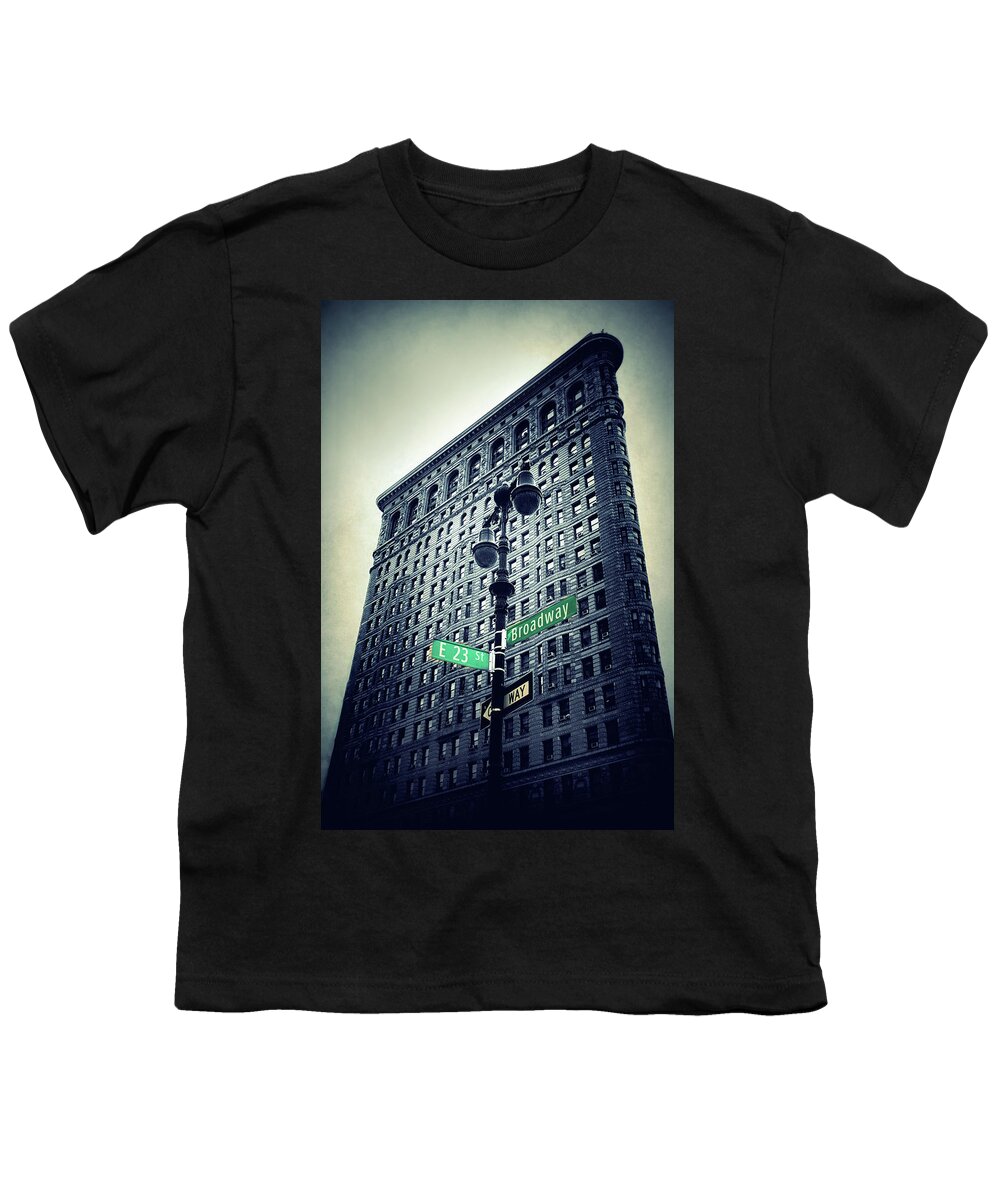 Building Youth T-Shirt featuring the photograph Flatiron Directions by Jessica Jenney