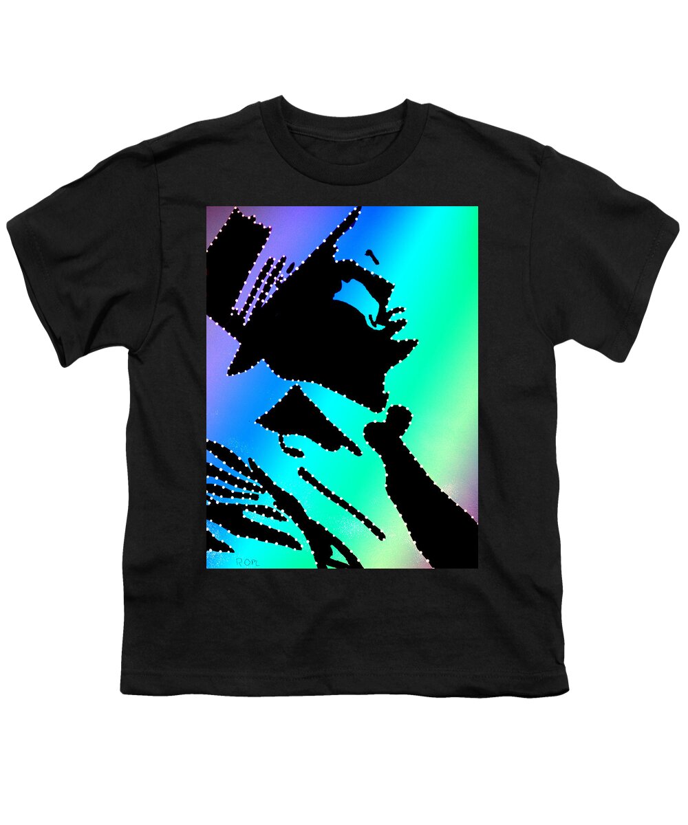 Frank Sinatra Youth T-Shirt featuring the photograph Frank Sinatra Over The Rainbow by Robert Margetts