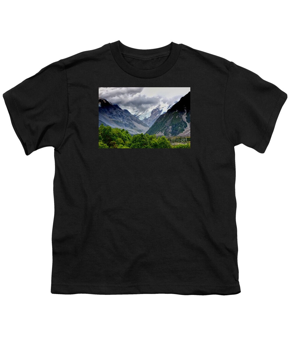 New Zealand Fran Joseph Youth T-Shirt featuring the photograph Franz Joseph Valley by Rick Bragan