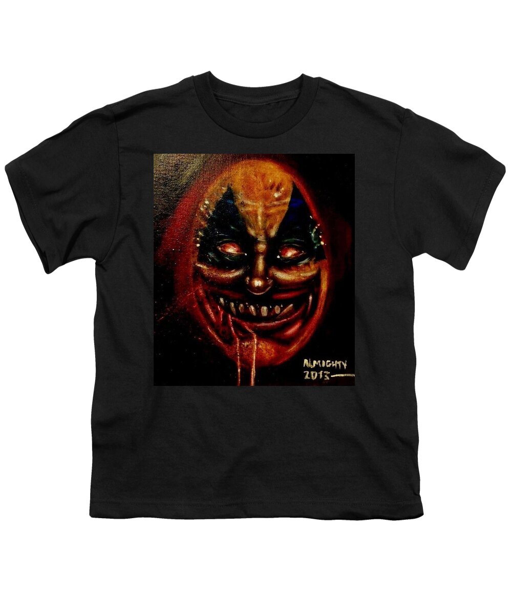 John Wayne Gacy Youth T-Shirt featuring the painting Gacy In Hell by Ryan Almighty