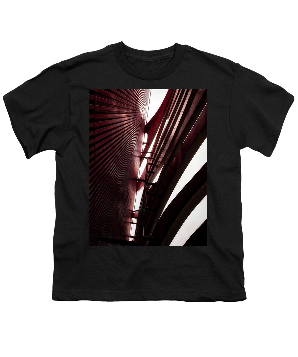 Architecture Youth T-Shirt featuring the photograph Geometric Flow 05 by Mark David Gerson