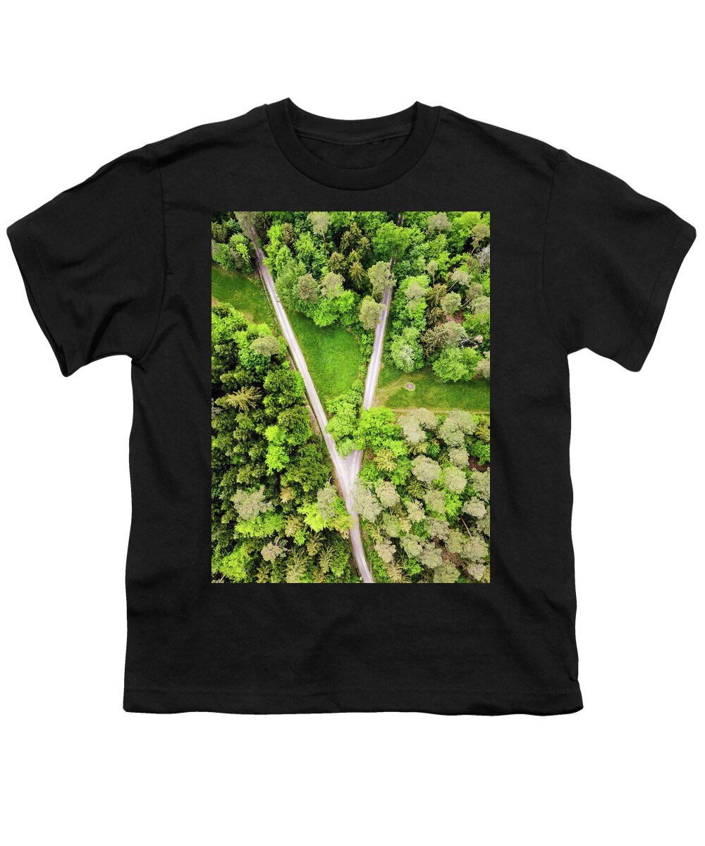 Forest Youth T-Shirt featuring the photograph Geometric Landscape 02 Forest Path by Matthias Hauser