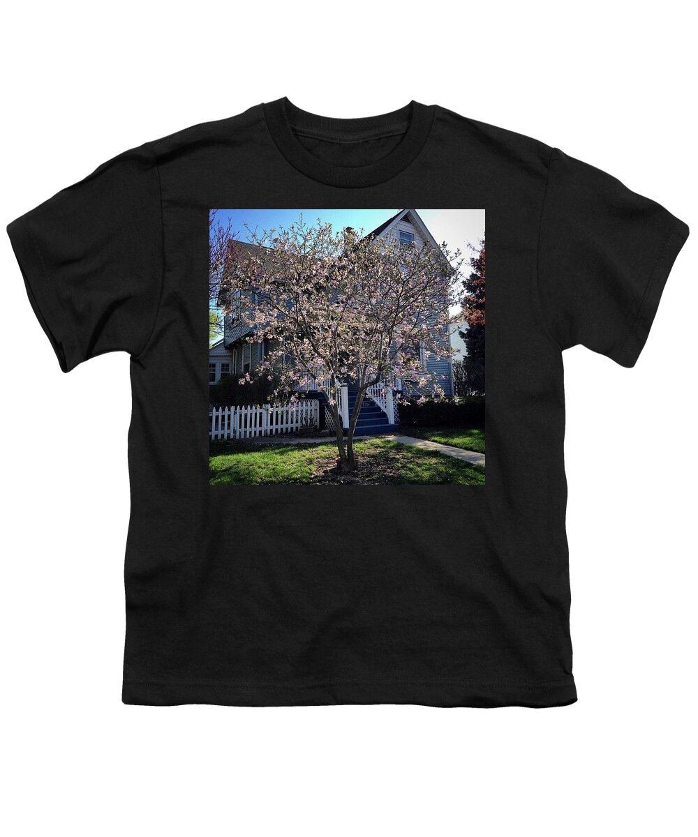 Pink Youth T-Shirt featuring the photograph Golden Hour Magnolia  by Frank J Casella