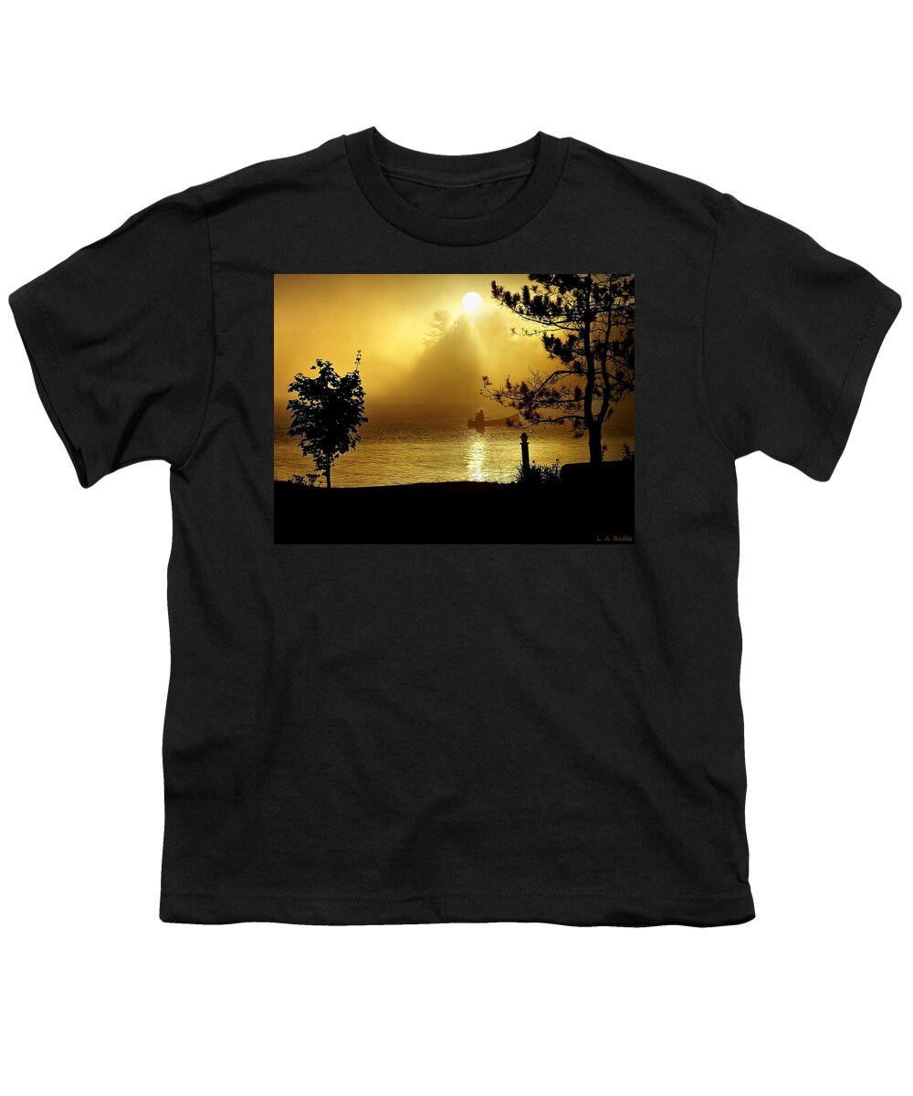 Landscape Youth T-Shirt featuring the photograph Golden Sunrise by Lauren Radke