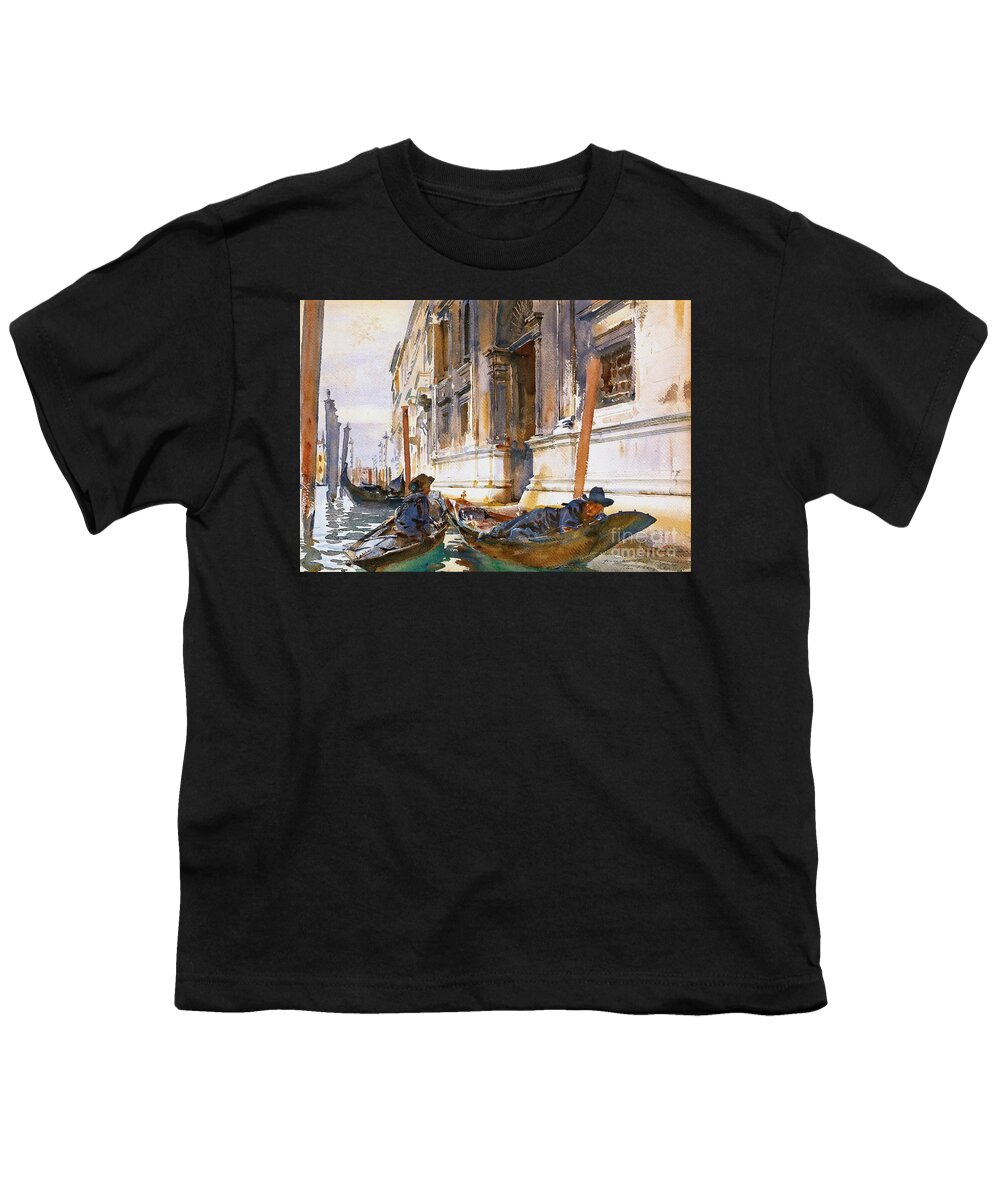 Gondoliers Siesta 1904 Youth T-Shirt featuring the photograph Gondoliers Siesta 1904 by Padre Art