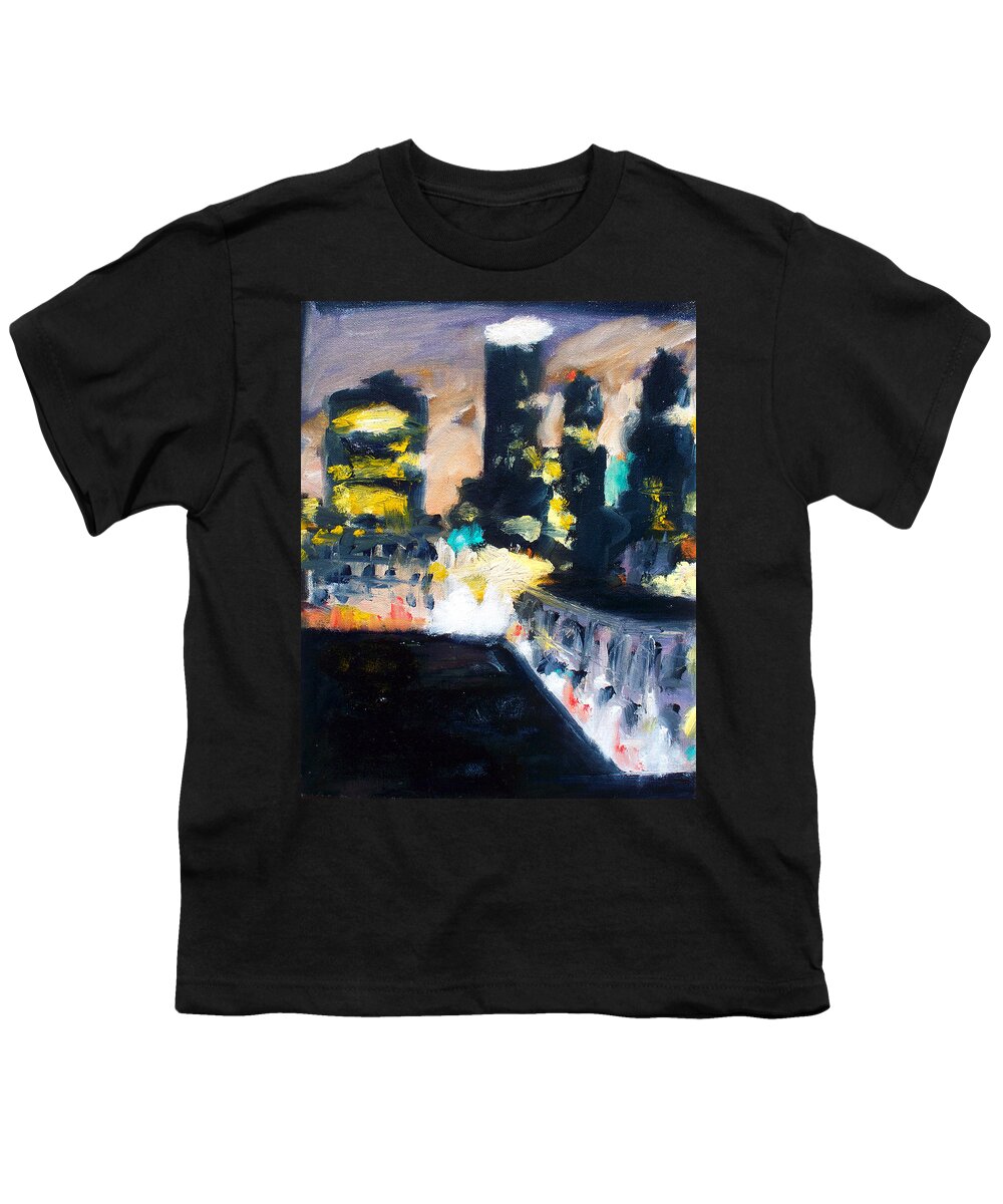 Des Moines Youth T-Shirt featuring the painting Gotham by Robert Reeves