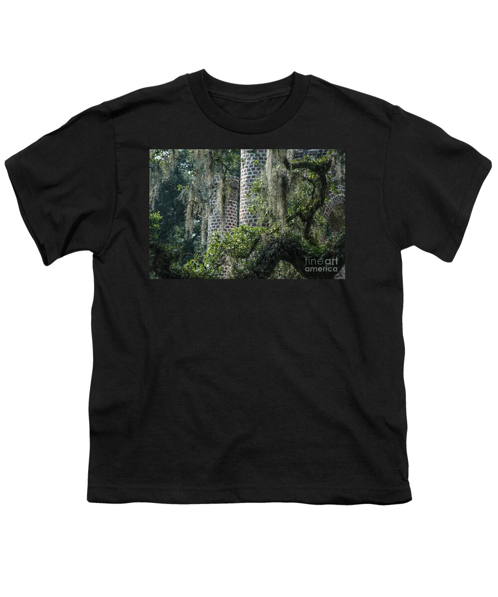 Old Sheldon Church Ruins Youth T-Shirt featuring the photograph Greek Revival Architecture by Dale Powell