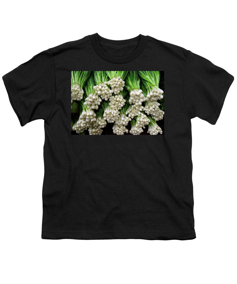 Green Onion Youth T-Shirt featuring the photograph Green Onions by Todd Klassy