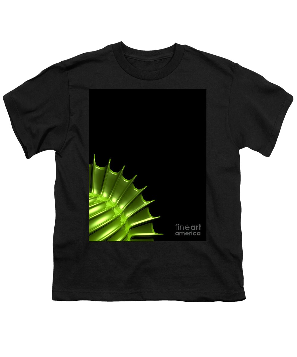 Pod Youth T-Shirt featuring the digital art Green Pod by Phil Perkins