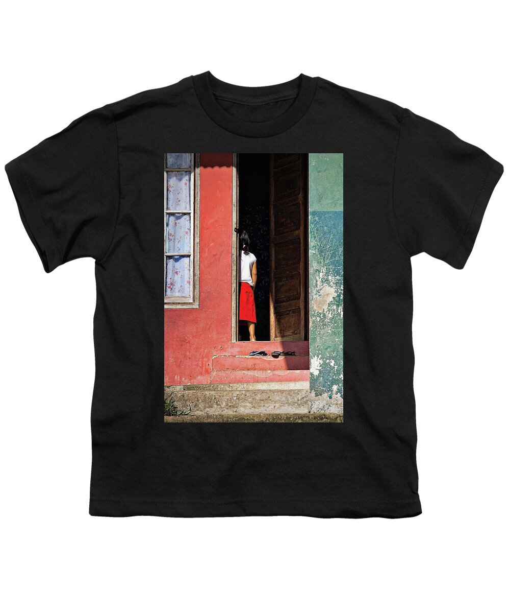 Open Door Youth T-Shirt featuring the photograph Half in by Tatiana Travelways