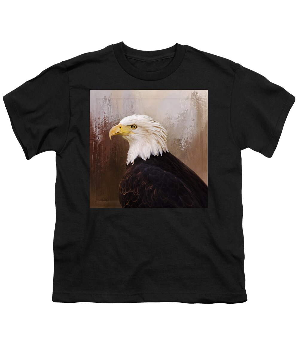 Hallmark Of Courage Youth T-Shirt featuring the painting Hallmark of Courage - Eagle Art by Jordan Blackstone