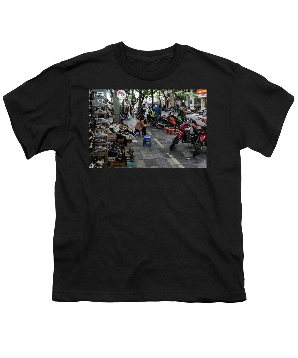 Hanoi Youth T-Shirt featuring the photograph Hanoi Street Scene 1 by Steven Richman