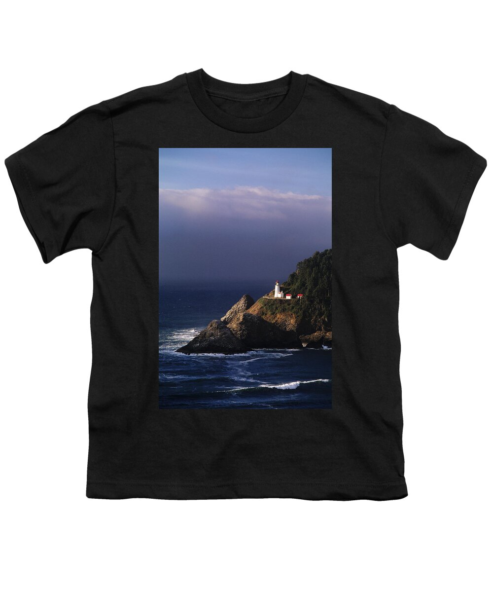 Afternoon Youth T-Shirt featuring the photograph Heceta Head Lighthouse by Greg Vaughn - Printscapes