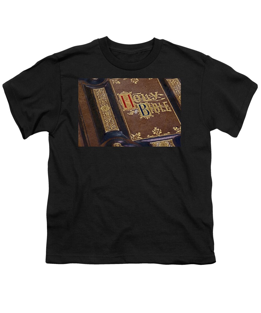 2014091800086 Youth T-Shirt featuring the photograph Holy Bible by Robert Braley