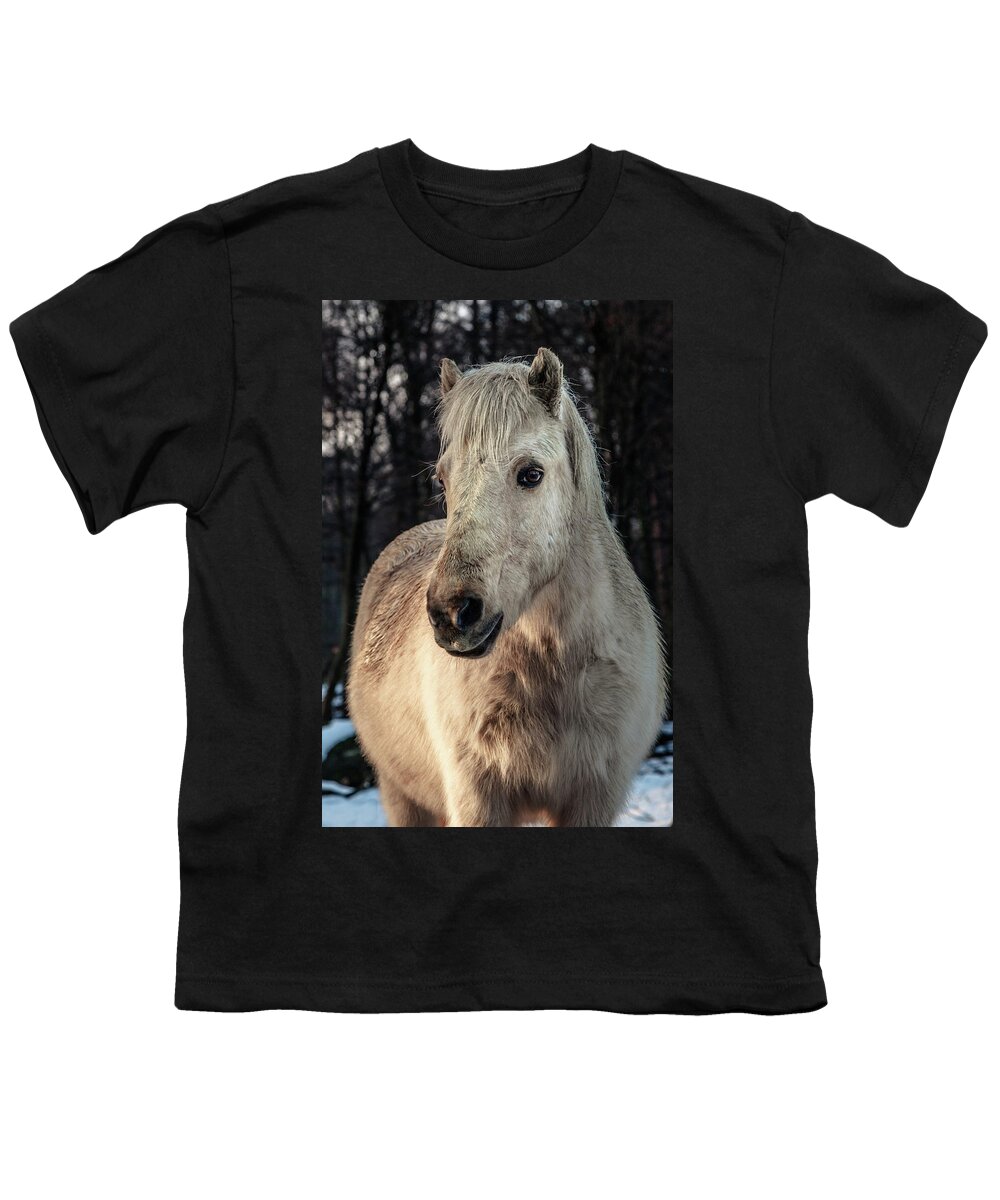 Animal Youth T-Shirt featuring the photograph Horse portrait by Tim Abeln