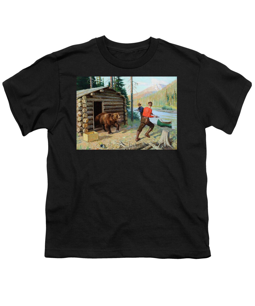 Philip R. Goodwin (1881-1935) In A Tight Corner Youth T-Shirt featuring the painting In a Tight Corner by MotionAge Designs